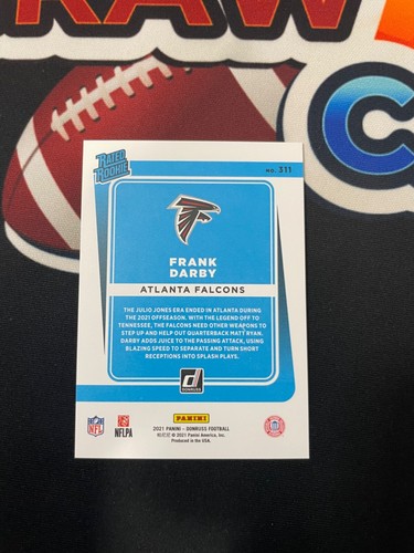 Frank Darby 2021 Panini Donruss Rated Rookie RC Gold HOLO Press Proof #311 - Bild 2 von 2