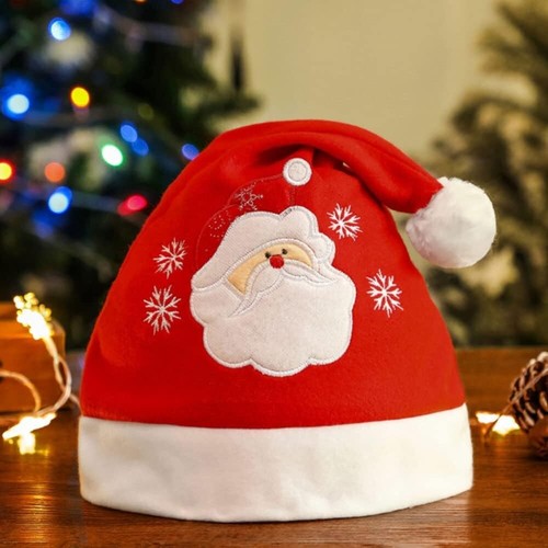 Sombreros de Navidad Sombreros de Papá Noel Peluche Lindo Muñeco de Nieve Papá Noel Patrón de Alce Gorra Roja - Imagen 4 de 16