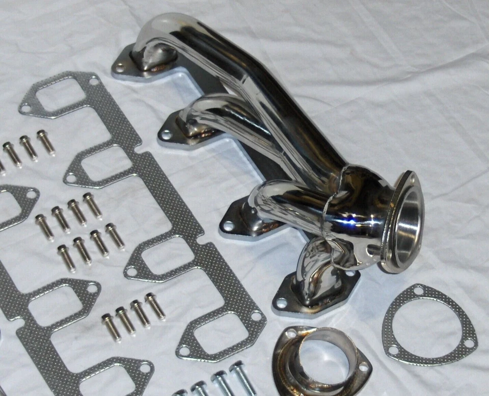 Cabezales de escape de acero inoxidable FORD FE Shorty Hugger Big Block FE 330 360 390 428 NUEVO Foto 4 de 4