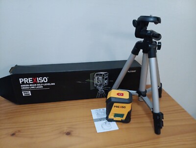PREXISO Laser Level 65Ft Dual Modules Self Leveling 26in Tripod Green Line level