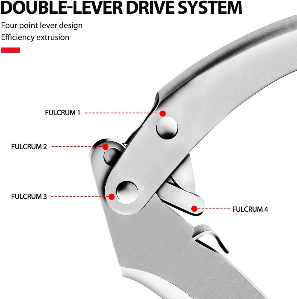 Prensa de ajo de acero inoxidable trituradora de ajo profesional multi fulcru Foto 2 de 4