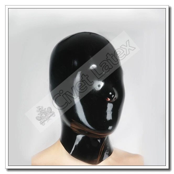 Latex Rubber Hoods Mask Full Face Cover only Nose Hole Customized 0.4mm