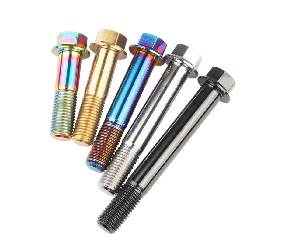 M6 Titanium Bolts Flange Hex Head Screw 10 15 20 25 30 35mm Grade 5 Ti Fastener - Image 4 of 4