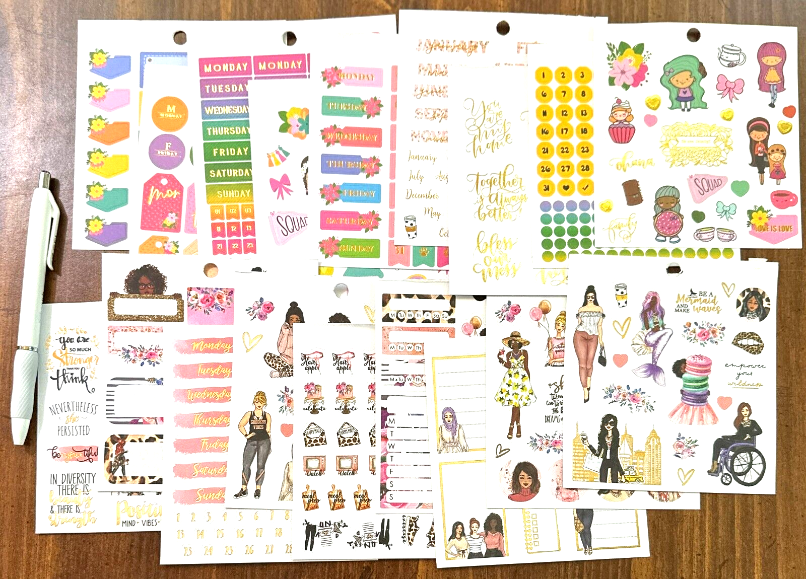 Planner Sheets (NEW) Scrapbooking Stickers (Loose Sheets)-image