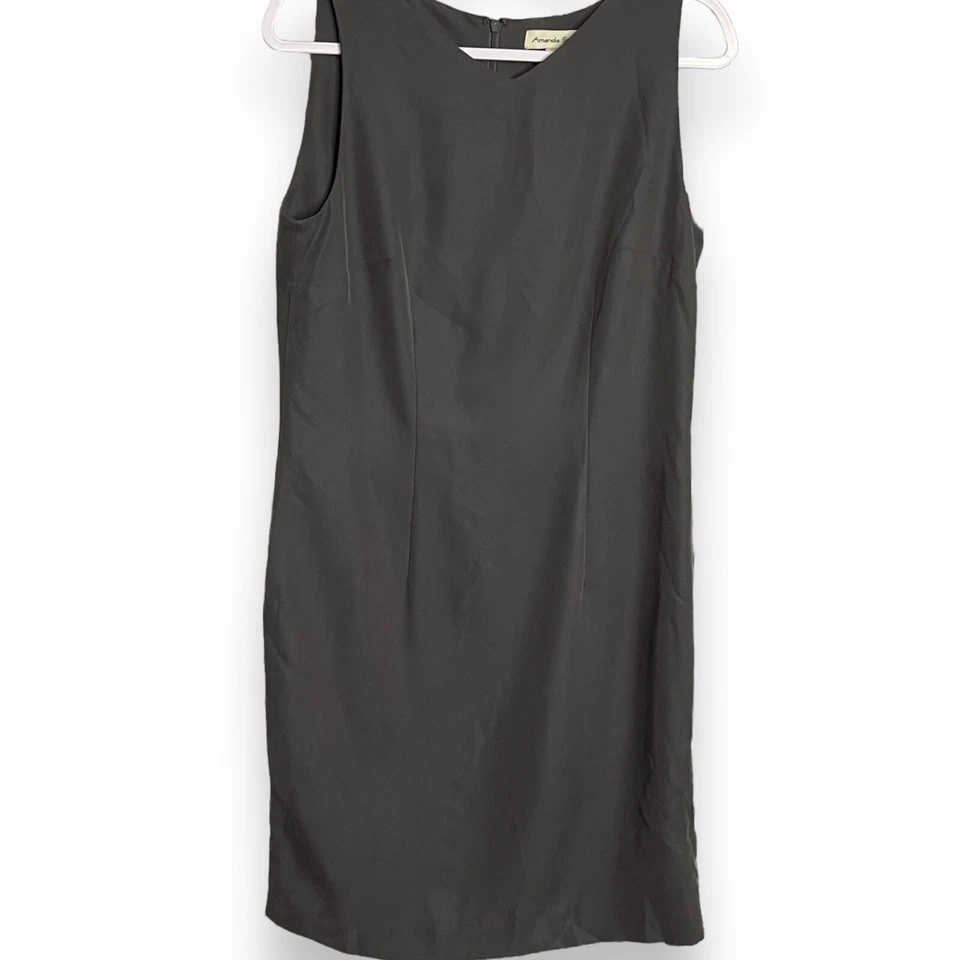 Conjunto de Vestido Vaina Dos Piezas Amanda Smith Para Mujer 10 Gris Blazer Chaqueta Carrera Cremallera Foto 4 de 4