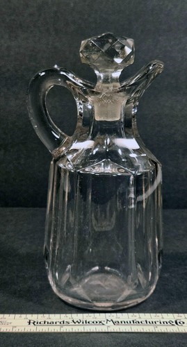Cruet Paneled Crystal Clear Pontil Mark - Picture 8 of 8