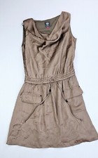Vince Camuto Size 2 Women Bronz/Brown Elastic Waist Dual Pocket Sleeveless Dress
