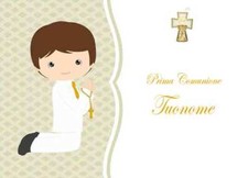 Cialda PRIMA COMUNIONE con NOME Decorazione Torta Ostia o Zucchero A4