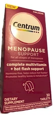 Centrum Complete Multivitamin Supplement Support Menopause 30 Tabs Exp 04/2026
