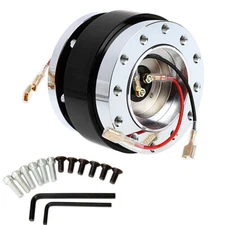 Alloy Car Steering Wheel Quick Release Hub Adapter Snap Off Boss Kit Accessory 