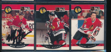 Lot (3) 1990 Pro Set Blackhawks #431 57 61 Murray Hudson Signed Autograph (EY46)