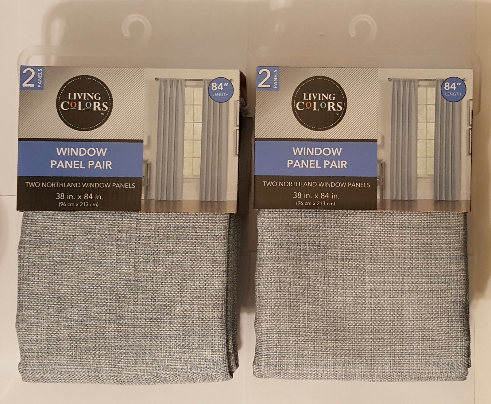 2 Sets Living Colors Window Panel Pair 38" x 84" Northland Window