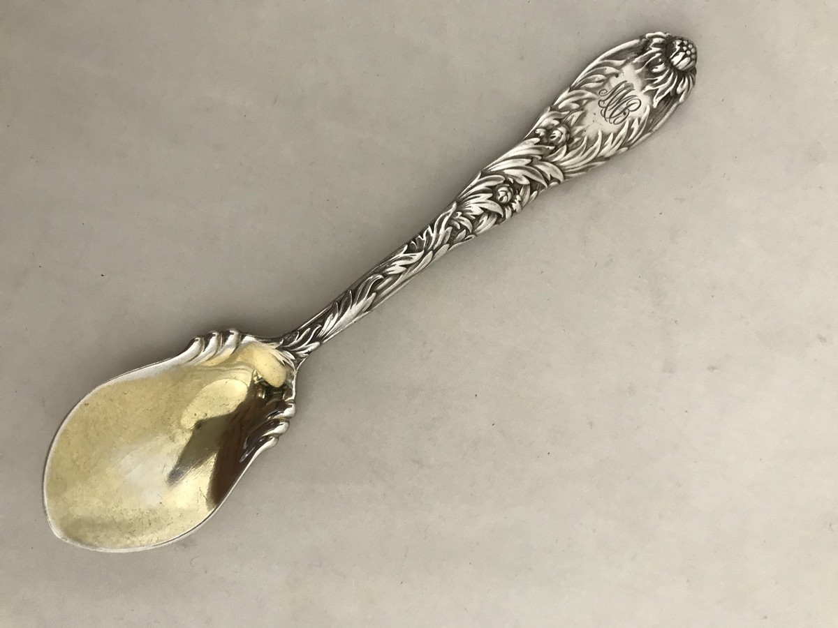Tiffany Chrysanthemum Ice Cream Spoon Ruffled