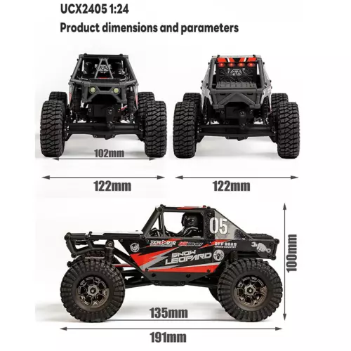 UDIRC UCX2405PRO 1:24 2.4G RC Rock Crawler Brushless Motor RTR 4WD Off-Road Car - Picture 7 of 16