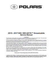 Polaris AXYS 600/800 Service Manual | 2015 20...