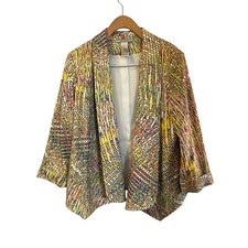 Women's Colorful Graphic Print Alberto Makali Blazer Jacket Size L