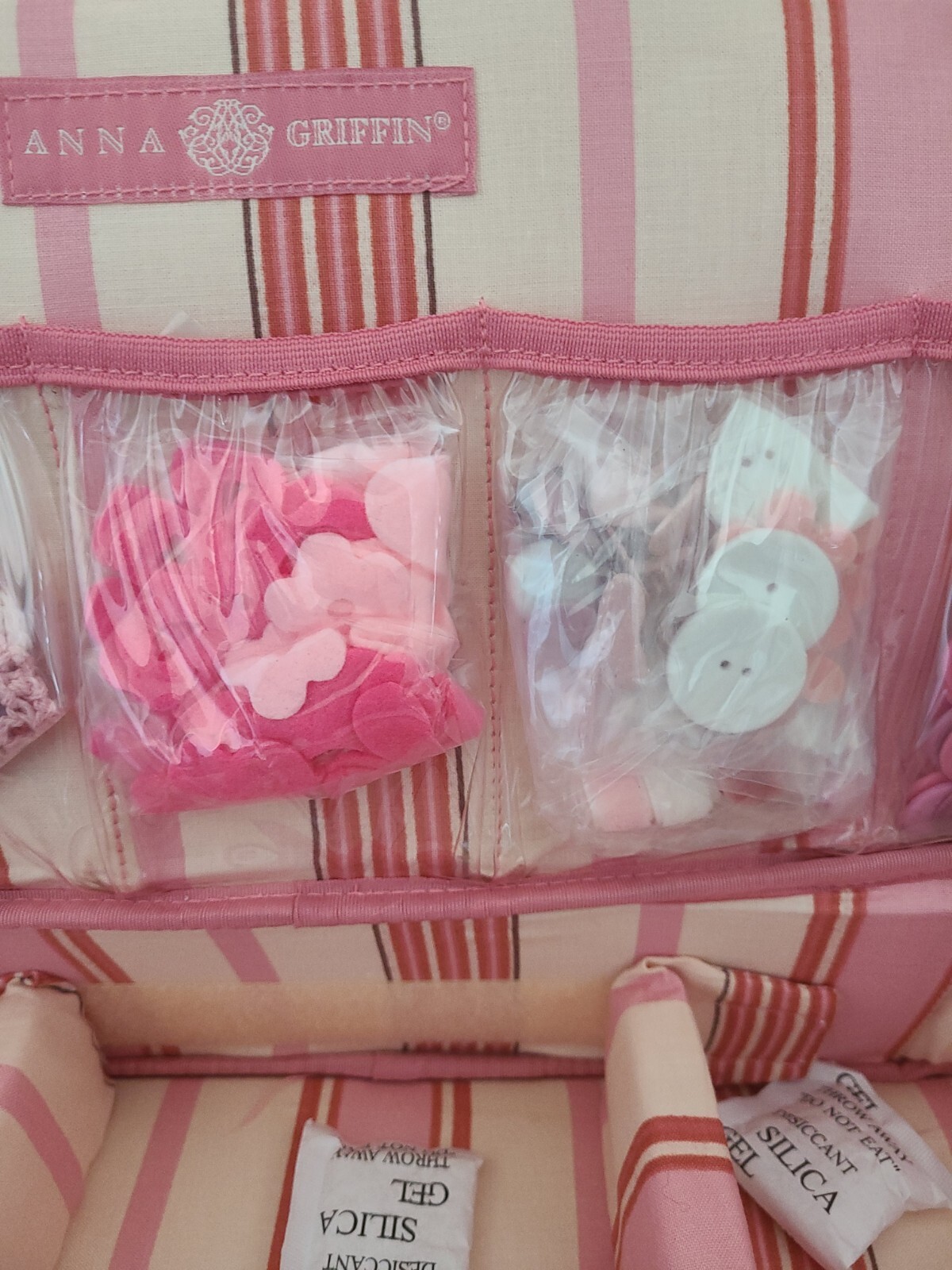 Anna Griffin Laminated Craft Tote With Craft Supplies eBay