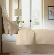 Levinsohn Cotton Collection Spódnica z dwoma łóżkami 15" Drop Split Corners Kość słoniowa