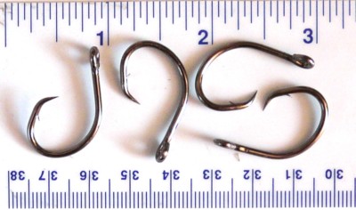100 GT 2X L2004 Offset Circle Fish Fishing Hooks size 2/0 - 100 hooks L2004