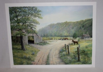 mule tobacco barn Fred Thrasher mule tobacco barn Fred Thrasher