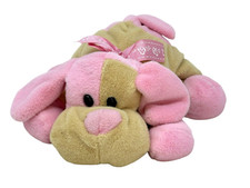 BEST MADE TOYS Puppy Dog Colorblock Brown Pink Plush Hearts Bow 2010