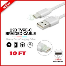 FAST Charger USB C Charging THICK 10ft Cable For iPhone 16e/16/16 Pro/Plus/Max