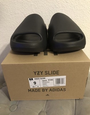 adidas mens yeezy slide hq6448 onyx size 9