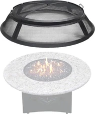 FEBTECH 36" Fire Pit Screen Round for Outdoor Fire Pits & Fire Pit Insert Liner