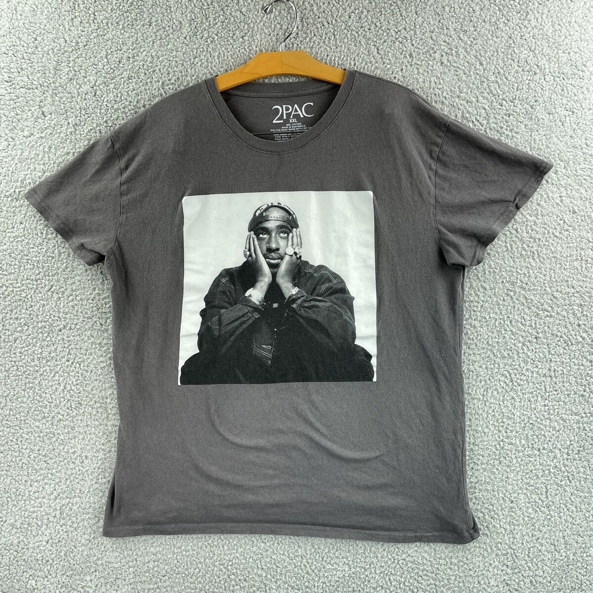 2Pac Shirt Top Womens 2XL Gray Short Sleeve Graphic Rap Tee 2Pac Shirt Top Womens 2XL Gray Short Sleeve Graphic Rap Tee