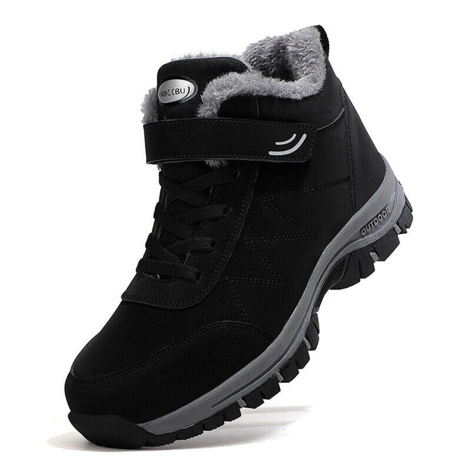 MENS Shearling Mepaouo Work Boots For Men Lined Winter Warm Hiking