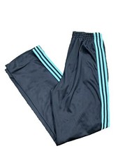 Vintage 80s Adidas ATP Keyrolan 3 Stripe Track Pants RARE COLOR Large Teal