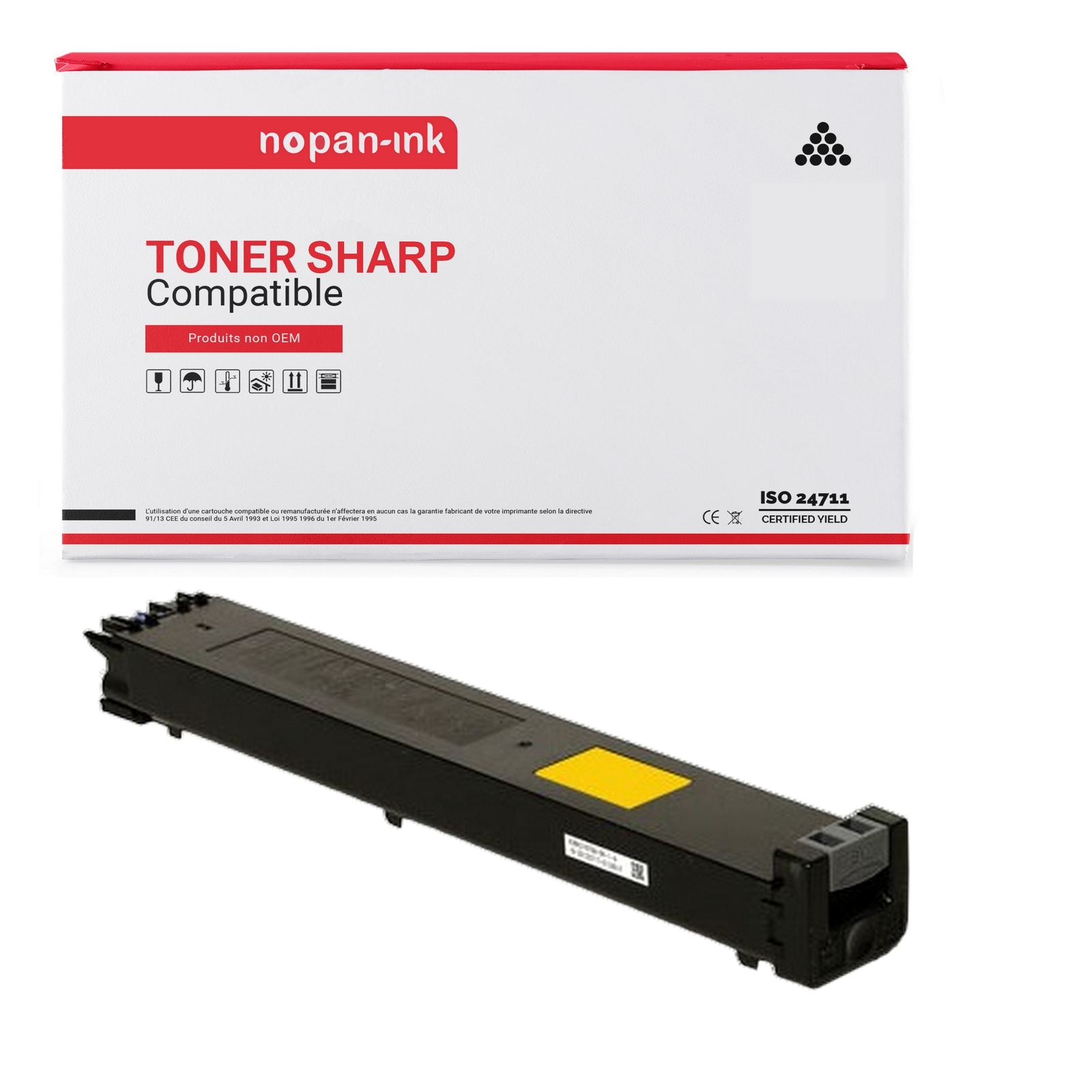 Toner x1 MX-31GTYA compatible SHARP jaune NOPAN-INK pour imprimante
