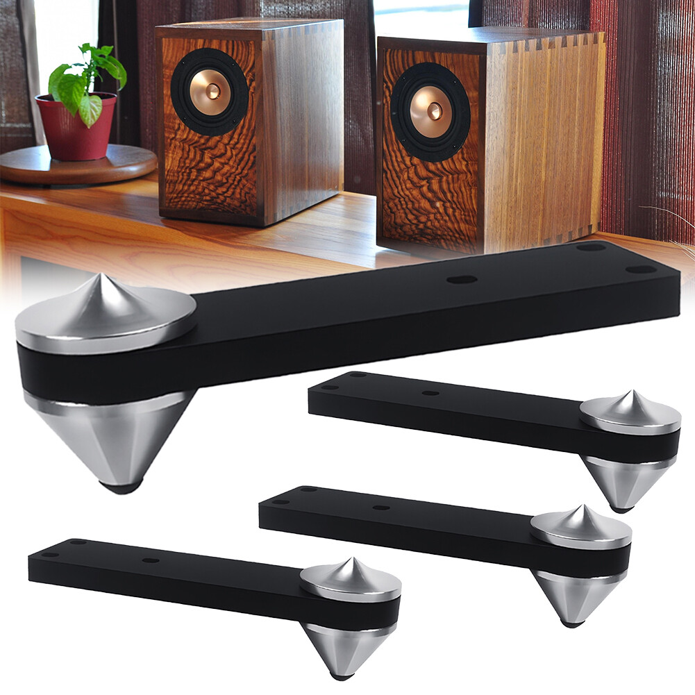 Speaker Spikes 4-Pack Aluminum Speaker Spike Feet Shockproof