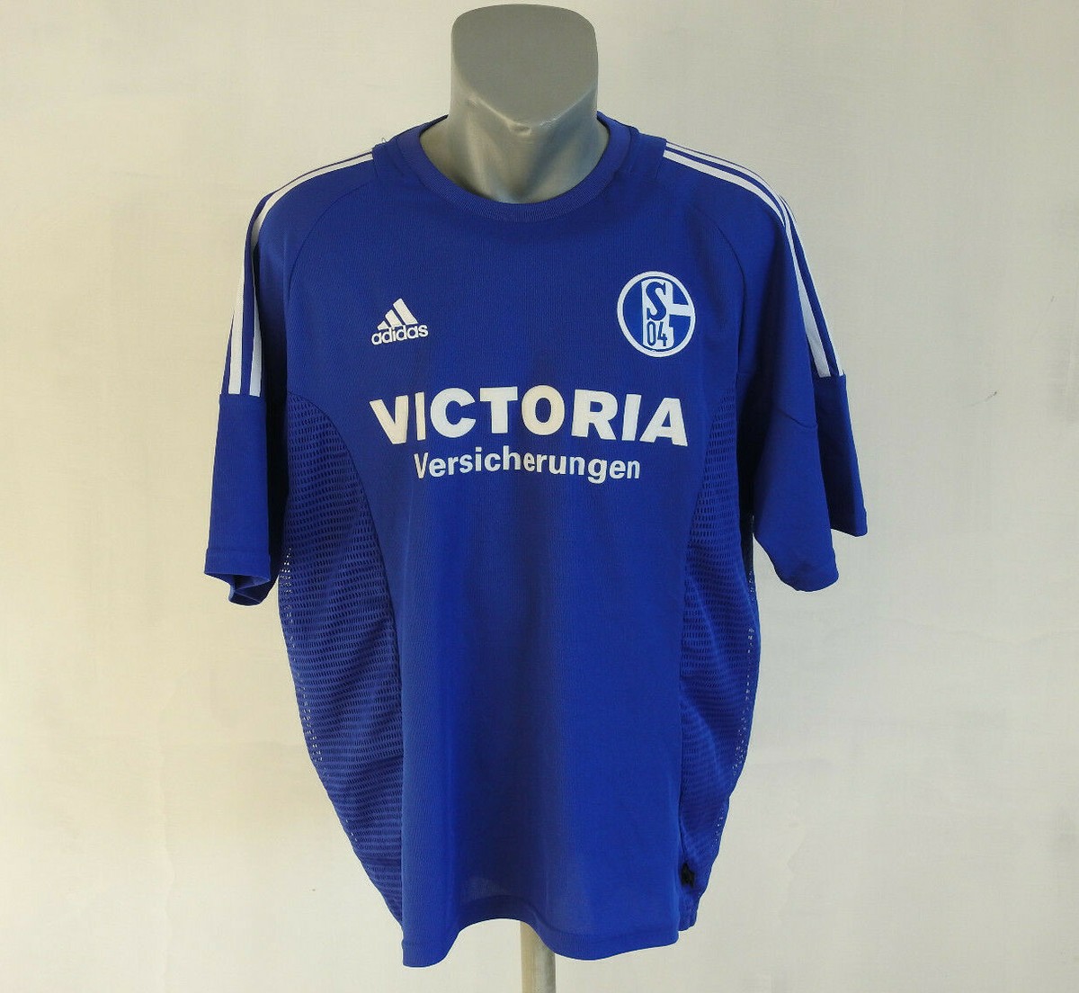 Schalke 04 2002 - 2004 Home Jersey Adidas Size XL #21 Mpenza