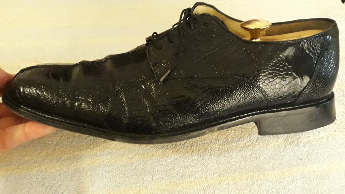 Vero Cuoio.  Belvedere Genuine Ostrich, black, like new Siena Genuine Ostrich Leg Leather Black Men main image 4