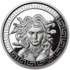 Limited 1 OZ PROOF MEDUSA GREEK MYTHOLOGY # RIM w/ COA Silver Snake