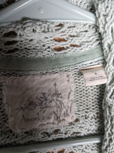 Anthropologie Angel of the North Knitted MINT Sweater Cardigan Long SIZE S(PRE-) - Picture 7 of 14