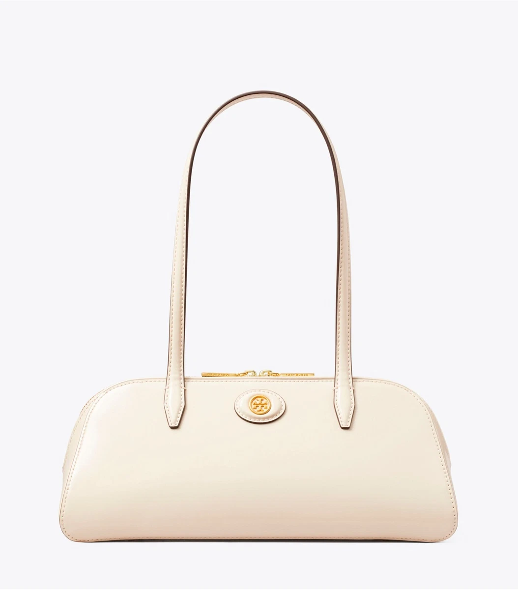 Tory Burch Robinson Spazzolato Shoulder Bag - Neutrals