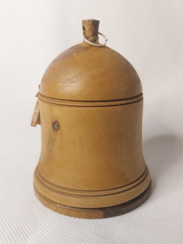 Vintage Olive Wood Christmas Nativity Scene Bell - Picture 3 of 5
