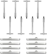 Chrome T-bar 4-14 Tall Valve Cover Bolts Hold Down Kit For Chevy Sbc 283-350