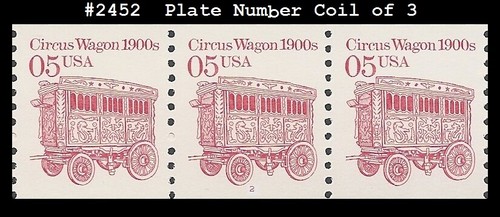 USA5 #2452 MNH PNC3 Pl #2 Circus Wagon Trans