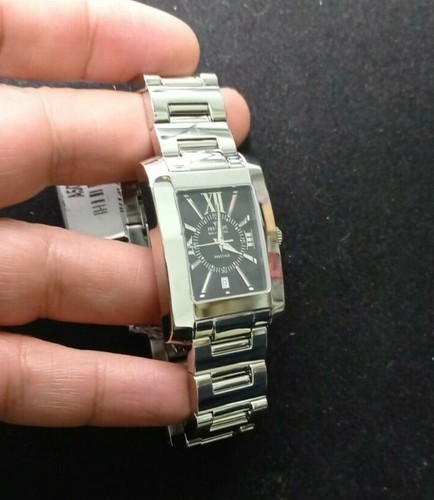 OROLOGIO DA UOMO DONNA PRYNGEPS a502 RETTANGOLARE, DATARIO 5ATM Watch | eBay