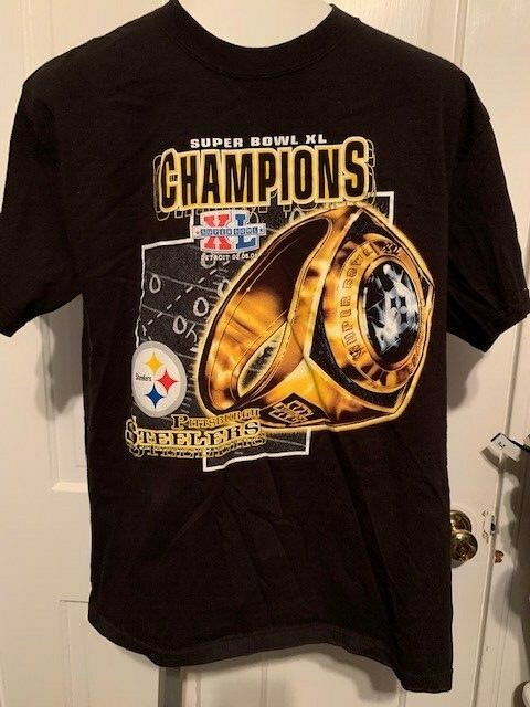 PITTSBURGH STEELERS SUPER BOWL XL CHAMPIONS SIZE MEDIUM T-SHIRT | eBay