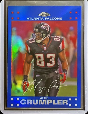 Alge Crumpler - Blue Refractor - 2007 Topps Chrome Football #TC86