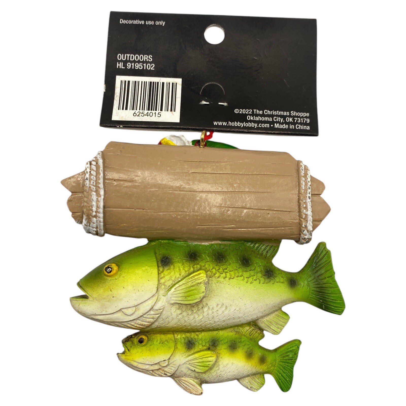 The Christmas Shoppe Fishing Buddies Ornament - NEW - 3.5" Tall
