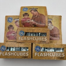 3 Boxes Vintage Unused NOS GE Flashcubes 3 Cubes/Box 12 Flashes Each Box