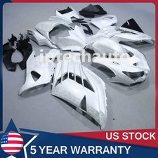 White Ice Cracked Forged Carbon Fiber Fairings For Kawasaki Ninja Zx14 R 2012-24