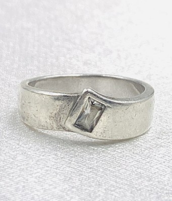 Damen  Ring Silber 925 mit 1 Stein 59er Ringgröße / 5 gramm
