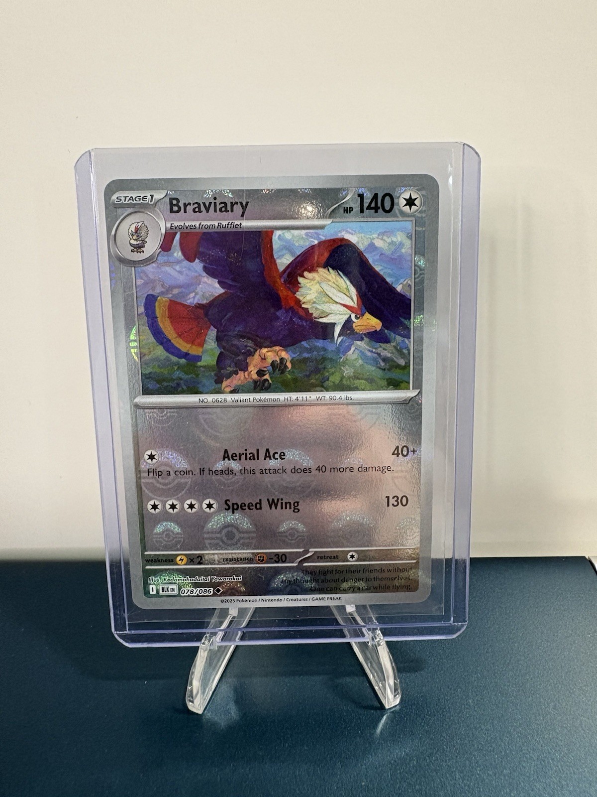 BRAVIARY 078/086 SV: BLACK BOLT REVERSE HOLO POKEMON TCG NMT+