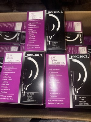 3 Park Row Lighting 100G40CL 100W G40 Globe 130V 2000 Hrs Light Bulb Lightbulbs
